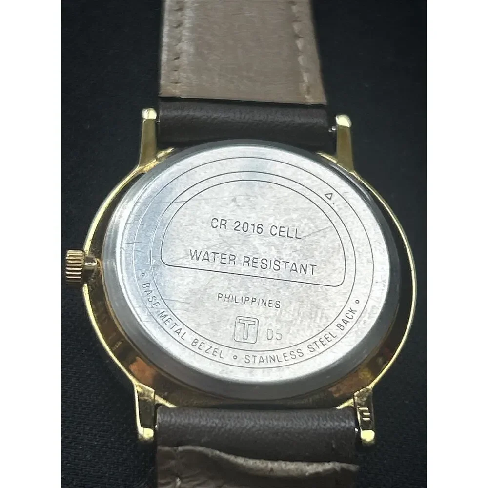 Acqua Gold Tone Brown Band Women’s Quartz Watch